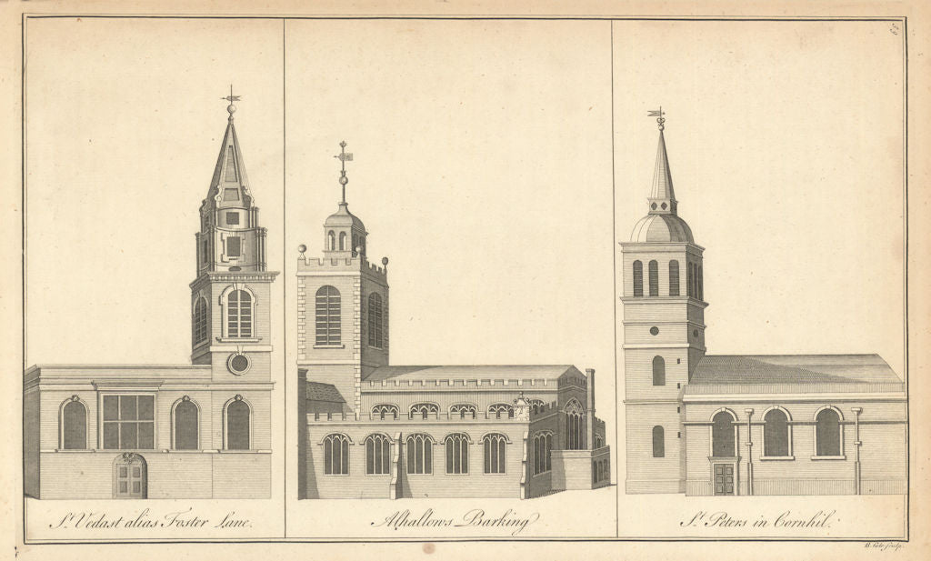 St Vedast Foster Lane / All Hallows-by-the-Tower / St Peter upon Cornhill 1760